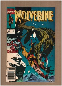 Wolverine #34 Newsstand Marvel Comics 1990 Marc Silvestri VG 4.0