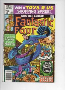 FANTASTIC FOUR #15 Annual, VF/NM, Captain Marvel, Dr Doom, 1961 1980, Marvel
