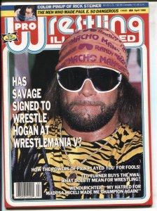 Pro Wrestling Illustrated 4/1989 Macho Man Rick Steiner Wendi Richter