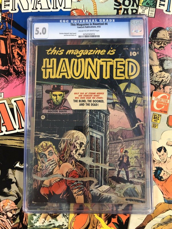 This Magazine is Haunted #4 CGC 5.0 VG/F fawcett publications 1952 golden age 