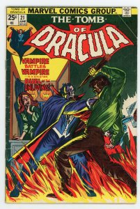 Tomb of Dracula #21 (1972 v1) Marv Wolfman Blade VG