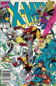 X-Men (2nd Series) #3 (Newsstand) FN ; Marvel | Jim Lee