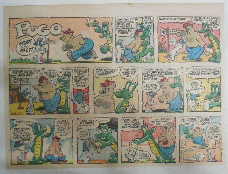 Pogo Sunday Page by Walt Kelly from 4/14/1957  Half Full Size: 11 x 15 inches