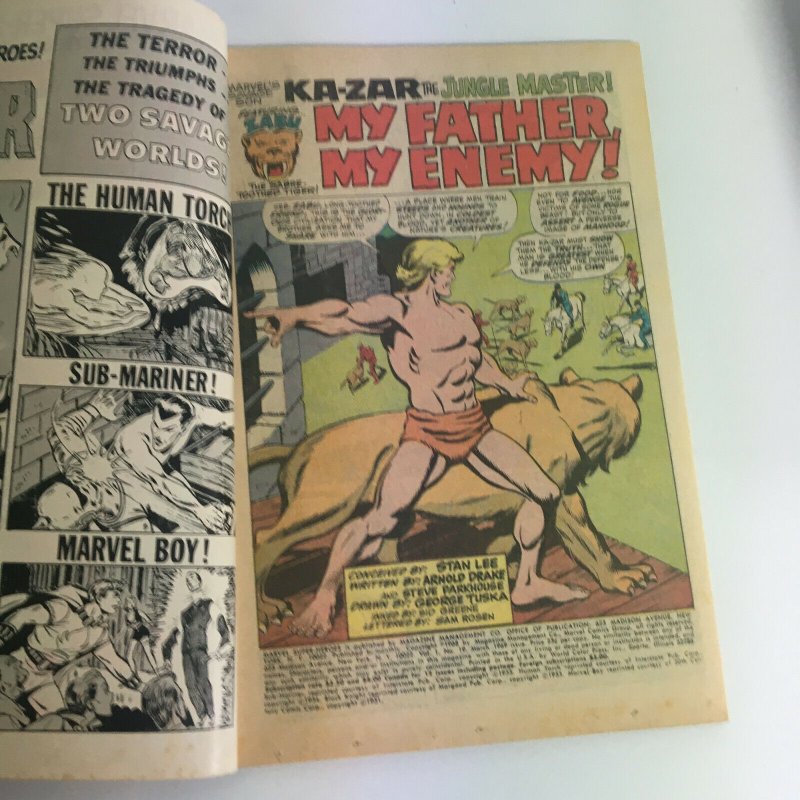 Marvel Super-Heroes #19 - Kazar - Savage Land - Sub-Mariner - High Grade 