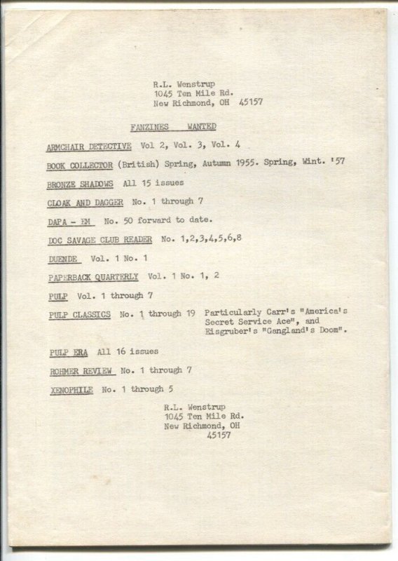 Echoes #14 1984-sci-fi pulps-Tarzan films-Johnny Weissmuller-FN