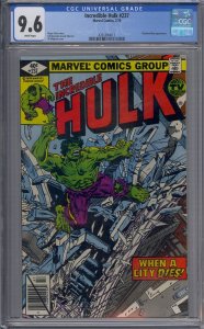 INCREDIBLE HULK #237 CGC 9.6 MACHINE MAN SAL BUSCEMA AL MILGROM WHITE PAGES 4011