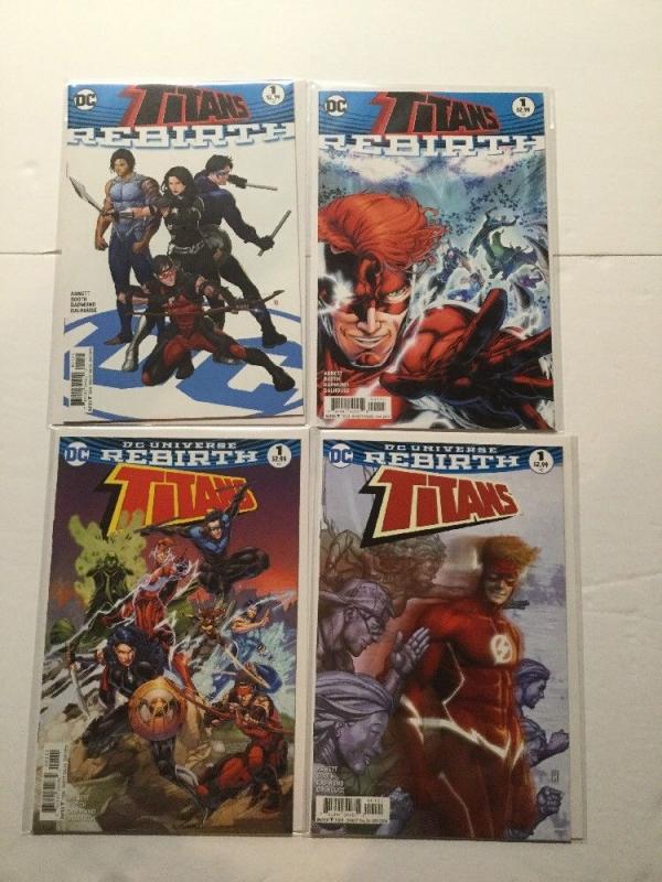 Titans Rebirth 1 Ans One Shot With Variants 4 Issue Lot Nm Near Mint IK