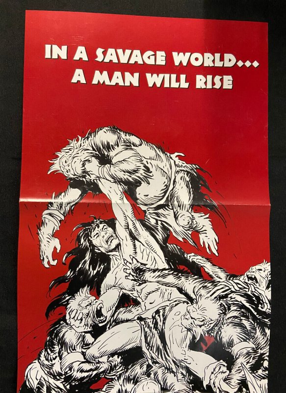 TOR PROMOTIONAL FOLDED COMIC STORE POSTER JOE KUBERT ART 34 x 11
