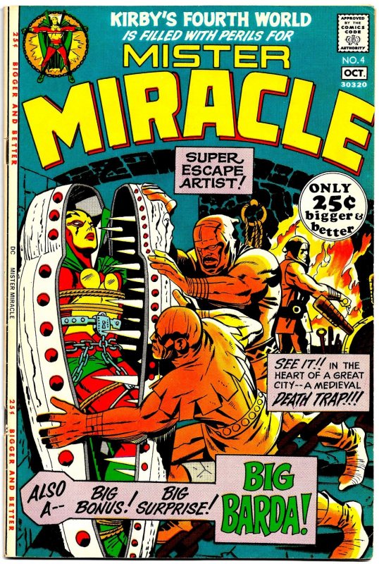 MISTER MIRACLE #4 (Sept1971) 8.0 VF Jack Kirby at DC! 1st appearance BIG BARDA!