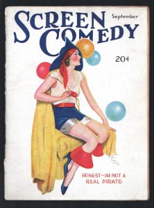 Screen Comedy #1 9/1931-1st issue-Pirate girl pin-up cover-Gags-jokes-movie s...
