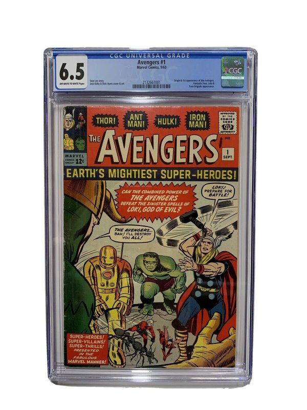Avengers 1 Cgc 6.5 Ow/w Pages Marvel Silver Age