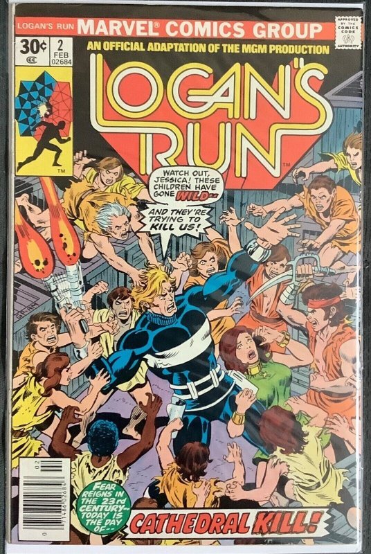 Logan's Run #2 (Marvel Comics 1977) VF+ Newsstand Edition