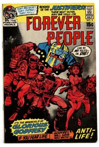 FOREVER PEOPLE #3 First appearance of GLORIOUS GODFREY and THE JUSTIFIERS