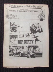 1973 MENOMONEE FALLS GAZETTE Comic Weekly - Feb 12 FN- Rip Kirby - Air Hawk