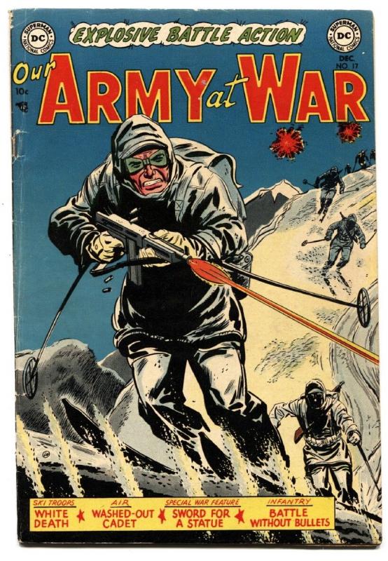 OUR ARMY AT WAR #17 comic book 1953-DC WAR-PRE CODE!-GENE COLAN-VG+