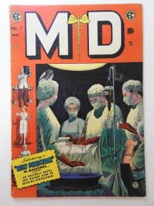 M.D. #1  (1955) from EC Beautiful VG+ Condition!