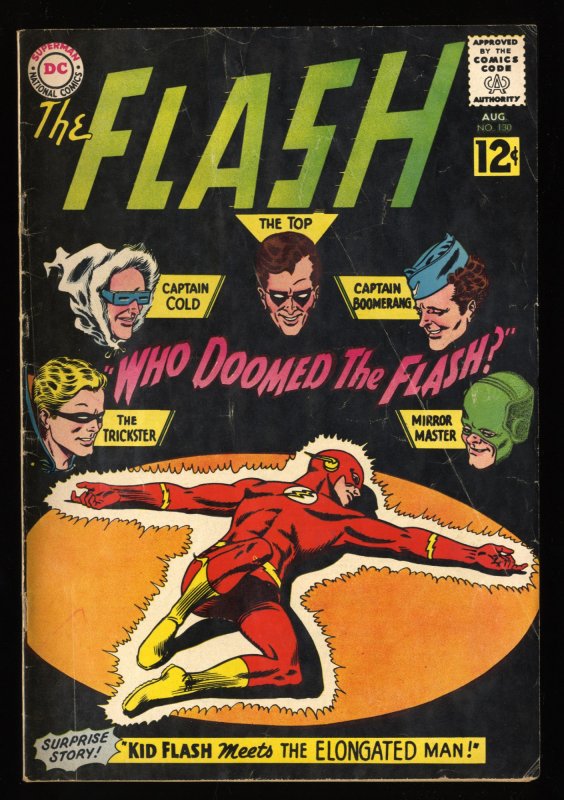 Flash #130 VG- 3.5 1st Gauntlet of Super Villains!