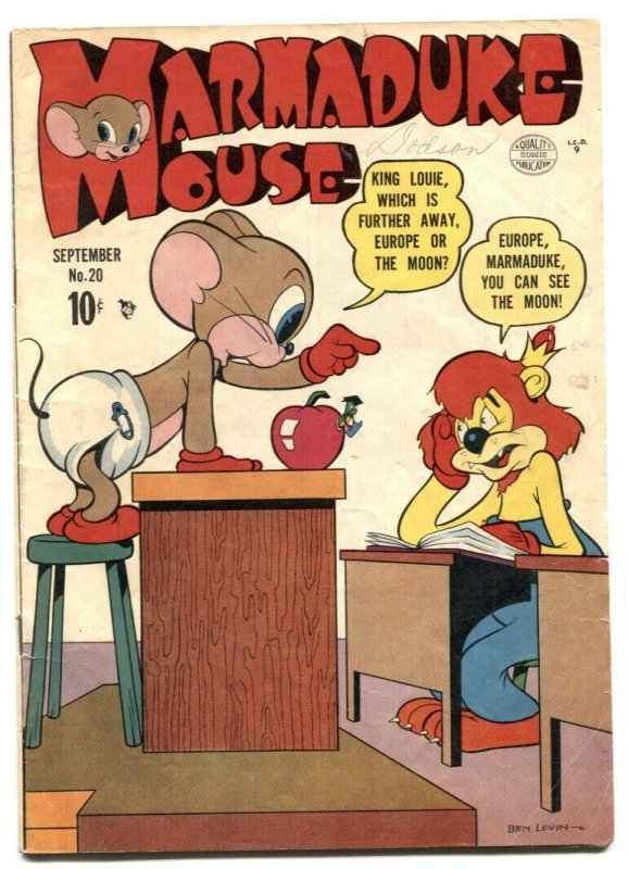 Marmaduke Mouse #20 1950- Golden Age Funny Animals VG+