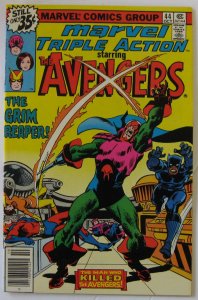 Marvel Triple Action #44 (Oct 1978, Marvel), VFN condition (8.0), Avengers star