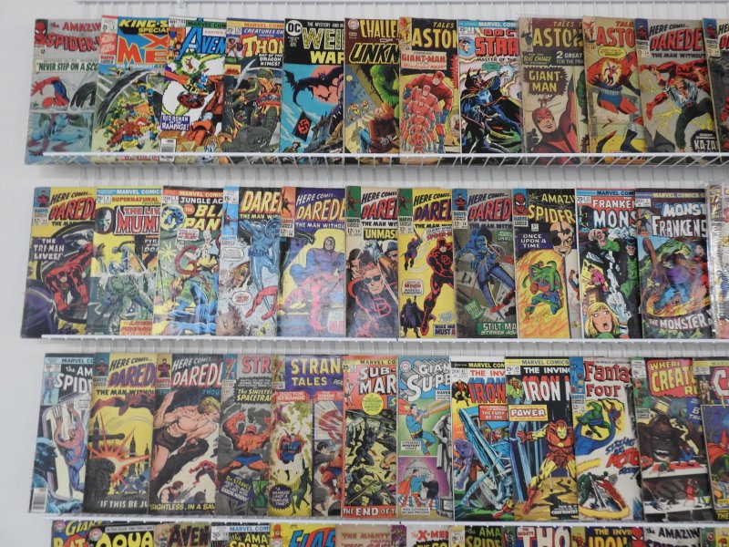 Huge Lot 170+ Silver/Bronze Comics W/ Daredevil, Iron Man, Thor, +More! See Desc