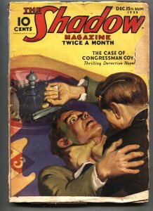 SHADOW 1935 DEC 15 // STREET AND SMITH // Rare Pulp Magazine // P/FR