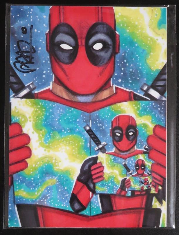 SIGNED Scott Blair Deadpool Print! 5.5x7 NM MARVEL X-Men