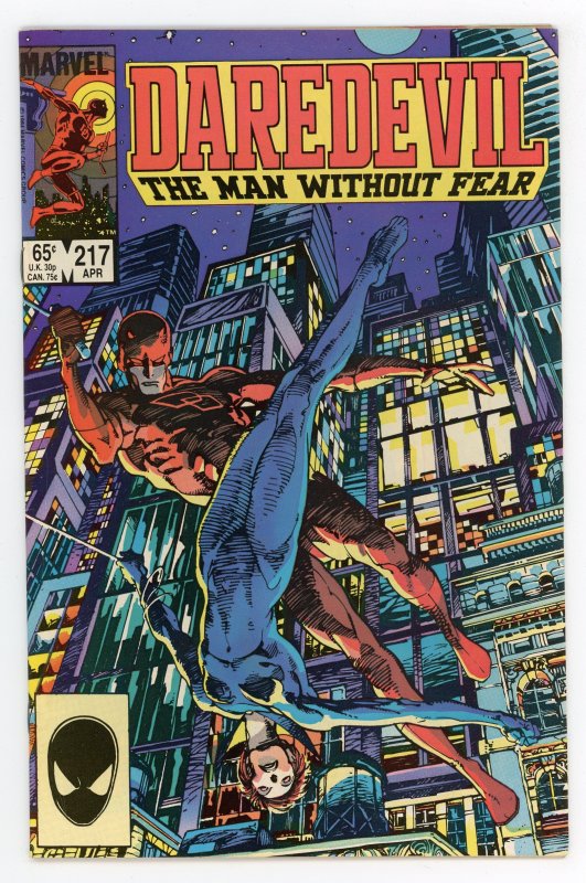 Daredevil #217 (1964 v1) Denny O'Neil Barry Windsor-Smith Cover Black Wi...