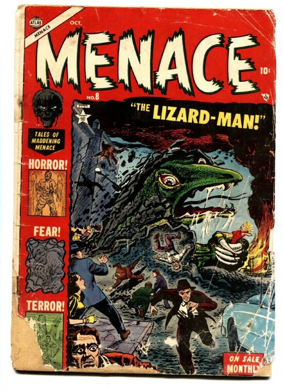 Menace #8-comic book 1953-Atlas Classic End of the world story. Pre-Code Horror 