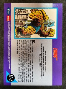 THE THING FROM FANTASTIC FOUR HOLOGRAM CARD 1992 IMPEL EX-MT 6