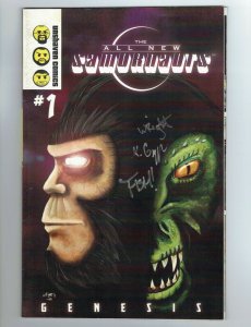 the Samurnauts: Genesis #1 FN signed 3X Marc Fishman Kyle Gnepper & Matt Wright 