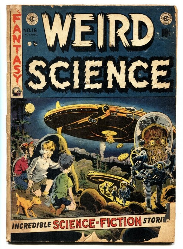 Weird Science #16 Sci-Fi 1952 EC Comics- Wally Wood Flying Saucer cover G