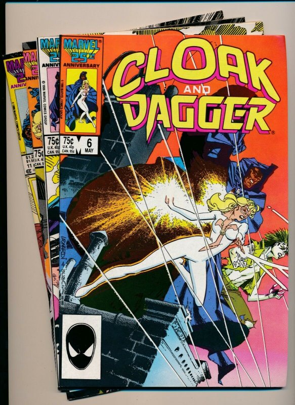 Marvel Comics-LOT OF 4-CLOAK AND DAGGER #6,8,10,11 1986  F/VF (PF938)