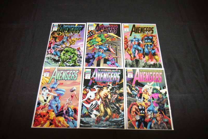 Official Marvel Index to the Avengers 1-6 SET/LOT 6pc | Comic