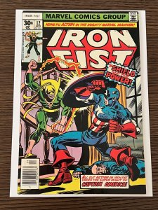 Iron Fist #12 (1977). VF+. Captain America c/app.