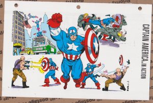 Official Handbook of the Marvel Universe Sheet - Captain America in Action