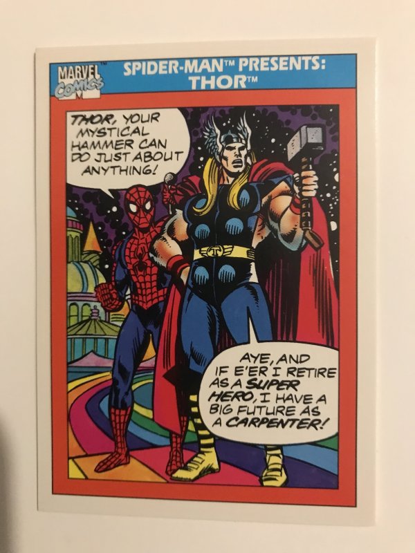 SPIDER-MAN PRESENTS THOR #154 card : 1990 Marvel Universe Series 1, NM/M