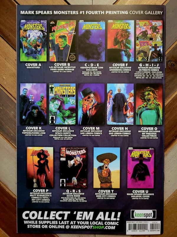 Mark Spears Monsters #1 4th Print (Keenspot 2024) Graveyard Brand New