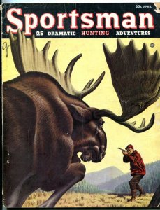 Sportsman Magazine #1 April 1953-POLAR BEAR HUNTING-SNAKE ARTICLE VG