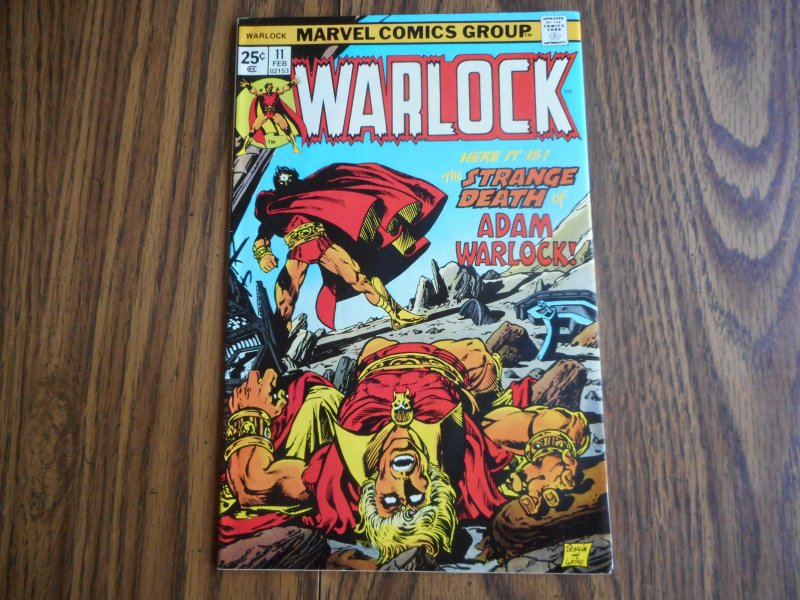 WARLOCK# 11 MAGA KEY DEATH OF ADAM WARLOCK CLASSIC JIM STARLIN COVER/ART WOW!