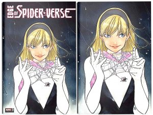 ??~MARVEL~EDGE OF SPIDER-VERSE #1~?~PEACH MOMOKO~?~TRADE & VIRGIN SET~??