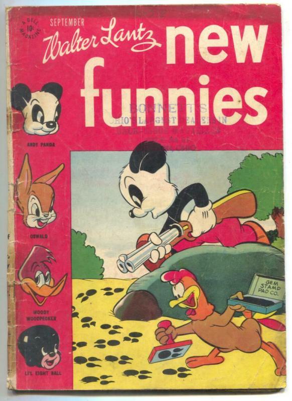 New Funnies #115 1946- Andy Panda- Woody Woodpecker G 