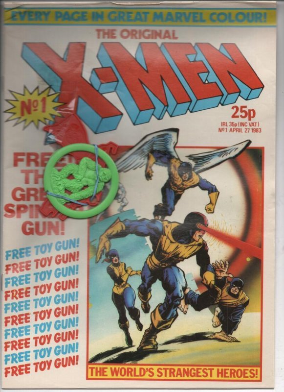 Original  X-MEN #1, FN+, with spinner gun, 1983, Magazine, Jack Kirby