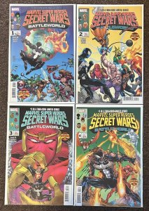 Marvel Super Heroes Secret Wars Battleworld #1,2,3,4 Complete Set Nm