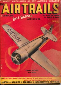 Air Trails 2/1937-Bill Barnes-hero pulp-George L Eaton-G/VG