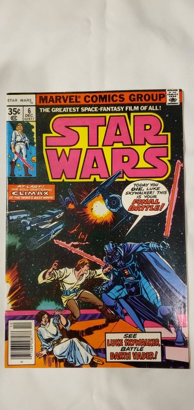 Star Wars #6 - VF - 1st Series - Newsstand Copy