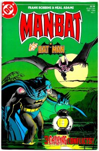 MAN-BAT vs BATMAN #1 (1984) 8.0 VF. Reprints 1st 3 MAN-BAT tales! Neal Adams!