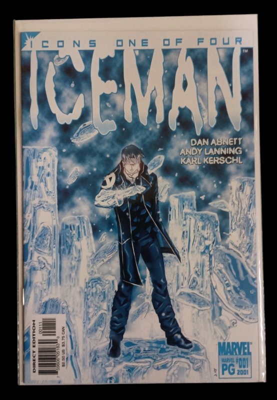 X-MEN Iceman #1-4 Complete Set 2001 Marvel Comics Icons Series 1 2 3 4 Lot VF