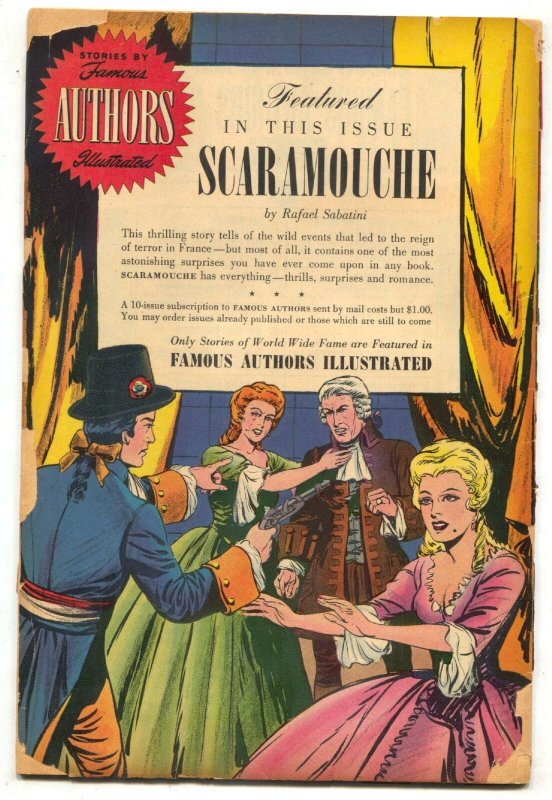 Famous Authors Illustrated #13 1951- Scaramouche- Sabatini FAIR