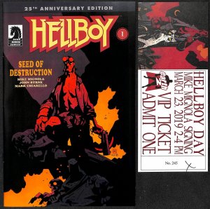 Hellboy: Seed of Destruction #1 NM- 9.2 25th Anniversary Edition!