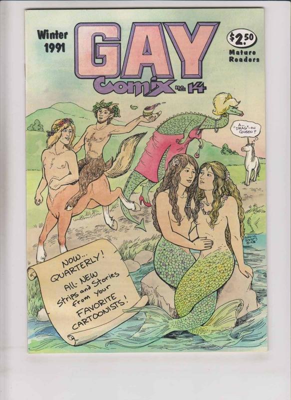 Gay Comix #14 VF/NM underground - roberta gregory - howard cruse - stan shaw